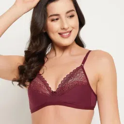 Clovia Maroon Non-padded Bra-image-85