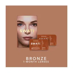 Swati Cosmetics Coloured Contact Lenses -  Bronze (1 Month, Power 0.00) image 3