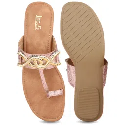 Inc.5 Women's Rose Gold Toe Ring Sandals image 4
