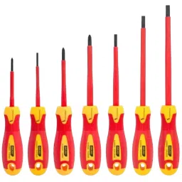 Deli Insulation Screwdriver Set Red & Yellow 1000 W Rubberized Handle, DL510007 (Pack of 7 Pcs)-image-20