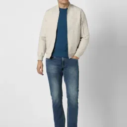 Peter England Blue Cotton Regular Fit Jeans image 5