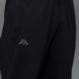 KAPPA Black Cotton Regular Fit Sports Joggers image 4