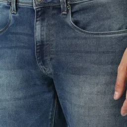 Peter England Blue Cotton Regular Fit Jeans image 4