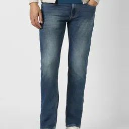 Peter England Blue Cotton Regular Fit Jeans-picture-20