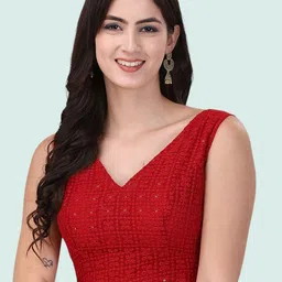 Moda Rapido Embroidered Cotton Saree Blouse-picture-34
