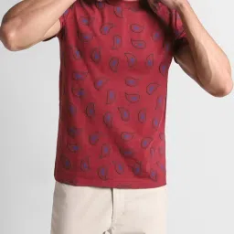 Simon Carter London Red Printed Slim Fit T-Shirt image 4