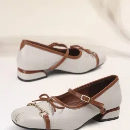 The White Pole Women's Brown Mary Jane Shoes-picture-29