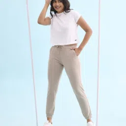 Go Colors! Brown Mid Rise Sports Joggers image 4