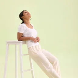 Go Colors! Off-White Mid Rise Pants image 4