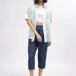 Iconic Blue Cotton Relaxed Fit High Rise Jeans image 4