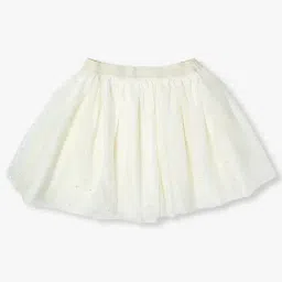 GAP Girls White Regular Fit Embellished Skirt-image-75