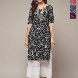 Anouk Rustic Women Pack of 4 Floral Printed Daily Straight Kurtas-picture-20