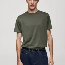 MANGO MAN Pure Cotton Slim Fit T-shirt-picture-48