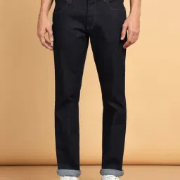 Wrangler Millard Dark Blue Regular Fit Lightly Washed Jeans-picture-24
