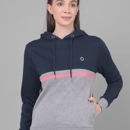 Dollar Women Colourblocked Hooded Sweatshirt-picture-14