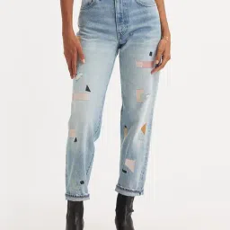 Levi's 511 Light Blue Distressed Relaxed Fit Mid Rise Jeans-picture-33