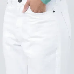 Bene Kleed White Cotton Bootcut High Rise Jeans image 5