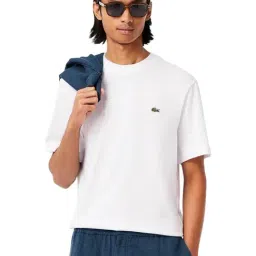 Lacoste White Cotton T-Shirt-image-30