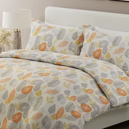 Boutique Living India Grey Floral 200 TC Cotton King Bedsheet Set 2.74 m x 2.74 m-picture-21