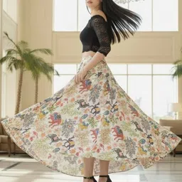 Vagisha Printed Flared Maxi Skirt image 5