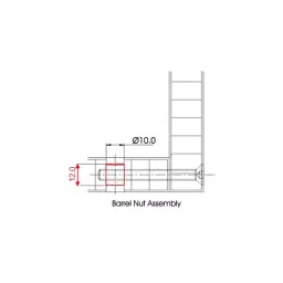 Ebco Barrel Nut Zinc White Finish, Size M6 x 12 mm for Assembling Furniture, BN612-I (Pack of 500) image 4
