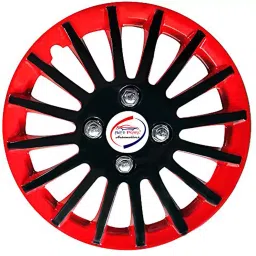Auto Pearl CBR57 R14 35.56 cm (14 Inch) Press Type Wheel Hubcap with Retention Ring Glossy Black Red Wheel Cover for Universal for Car Universal for Car (Set of 4)-picture-22