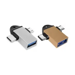 Generic USB Type C Micro OTG Adapter 2 Connector for Multipurpose Gold & Silver, OTG-1 (Set of 2)-picture-11