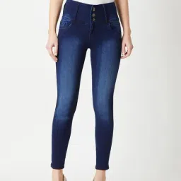 Miss Chase Navy Cotton Jeans-image-68