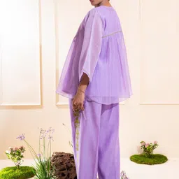 The White Tree Studio Floral Printed Round Neck Top With Trousers image 5