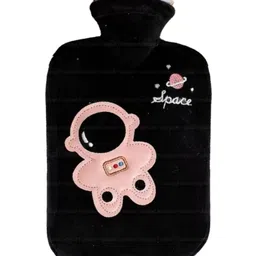 FunBlast Cartoon Design Hot Water Bag with Soft Cover 1000 ml - Black-picture-13