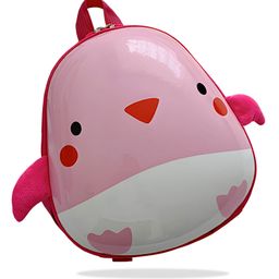 Bembika Kindergarten Cute Cartoon Kids School Bag for Boys and Girls - (Eggshell Cute Bird Baby Pink - 3D)-picture-18