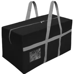 Storite Extra Large 128 L Nylon Moisture Proof Multipurpose Heavy Duty Storage Bag for Toys/Stationery/Blankets/Clothes/Moving Bags With Strong Reinforced Handles Rectangular (Black)-picture-13
