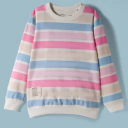 Doreme Terry Knit Full Sleeves Striped Sweatshirt - Multicolor-picture-33