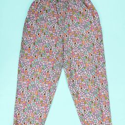 Kiddopanti Cotton Woven Floral Printed Pajama - Grey-picture-27