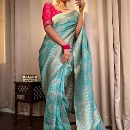 Florence Woven Design Zari Silk Cotton Saree-picture-29