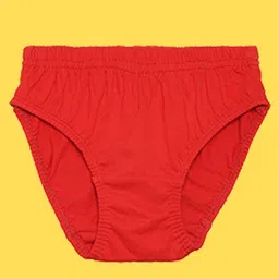 NUSYL Cotton Pack Of 3 Superhero Text Printed Briefs - Red Yellow & White image 4