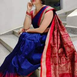 Jatin Fashion Woven Design Zari Art Silk Sambalpuri Saree image 4