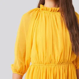 Roadster Poly Rayon Solid Mini A Line Dress image 4