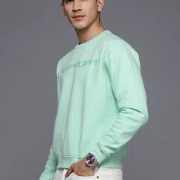 Louis Philippe Brand Name Embroidered Solid Sweatshirt image 2