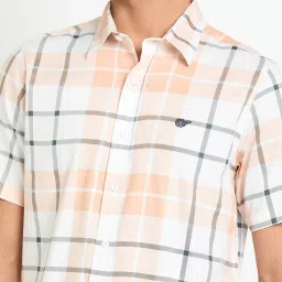 Club York Peach Regular Fit Check Shirt image 4