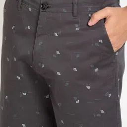 Club York Dark Grey Regular Fit Printed Shorts image 4