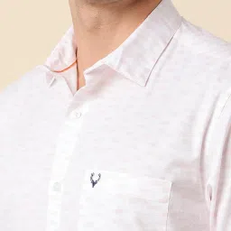 Allen Solly White Slim Fit Printed Shirt image 4