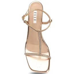 Elle Women's Rose Gold Ankle Strap Stilettos image 4