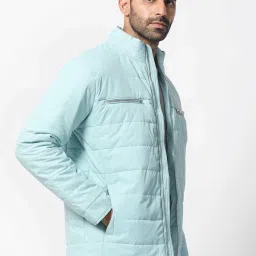 Rare Rabbit Blue Regular Fit Solid Jacket image 4