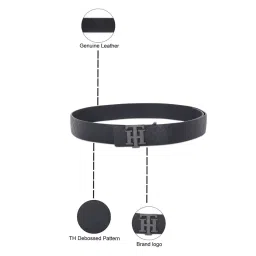 TOMMY HILFIGER Brown Leather Waist Belt For Men image 4