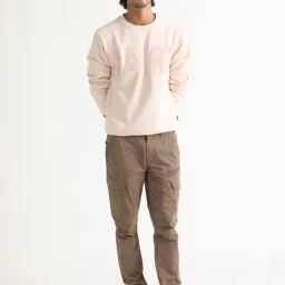 Rare Rabbit Pink Regular Fit Solid Sweatshirt image 4
