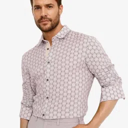 Rare Rabbit Pink Regular Fit Print Shirt image 4