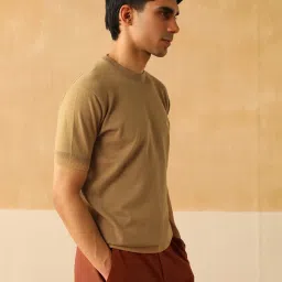 Andamen Brown Cotton Regular Fit T-Shirt image 4