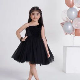 Ministitch Girls Black Sequence Party Dress-picture-4