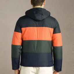 Louis Philippe Multicolor Regular Fit Printed Hooded Jacket image 2